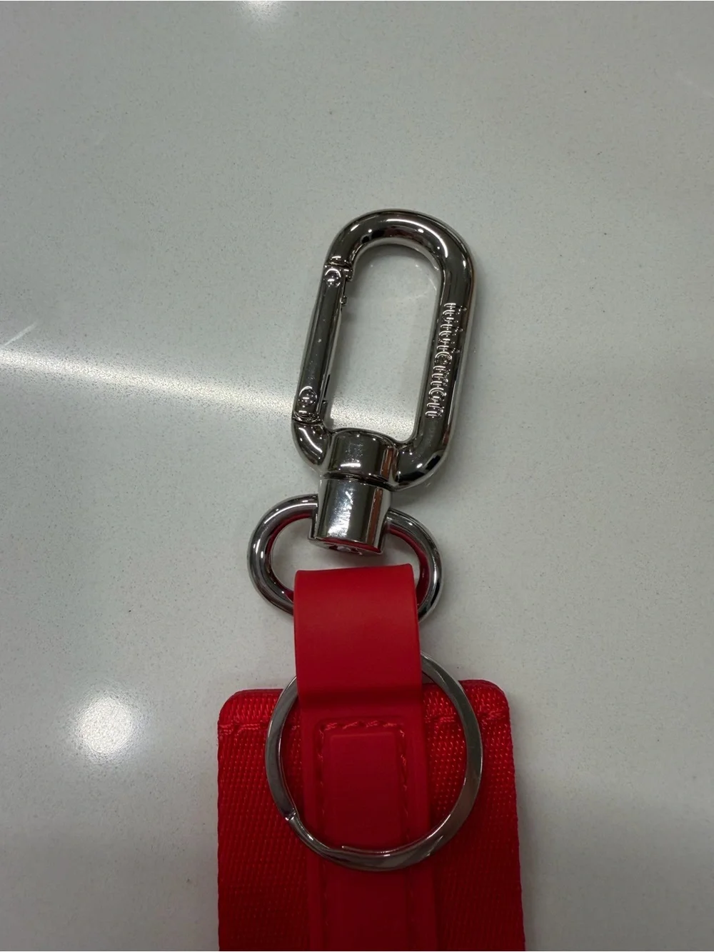 lululemon athletica Red Logo Wrist Key Loop